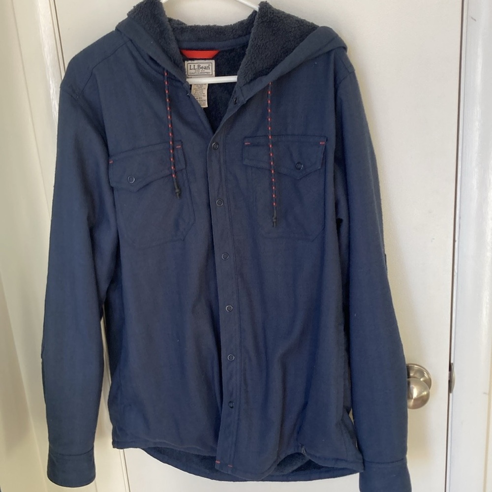 Men's Blue Hooded Jacket